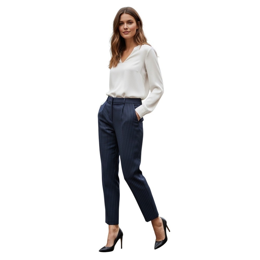 Banana Republic Navy Pinstripe Dress Pants 28x27 Trousers Career Preppy Chic